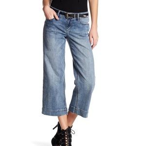 Seven7 gaucho jeans, medium wash